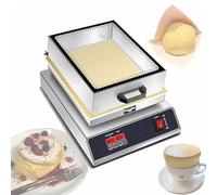 MYUYEE Electric Souffle Making Machine,Electric Dorayaki Baker Pancake Souffle Maker Machine with Glass Flip Cover,Dessert Shops (size_name Singlehead)