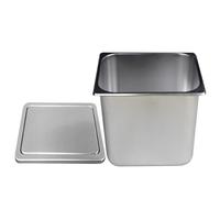MYUYEE Embedded Kitchen Trash Cans, Square Built In Countertop Waste Cover, 304 Stainless Steel Rectangle Hidden Garbage Flap for Home Desktop Office,S (S)