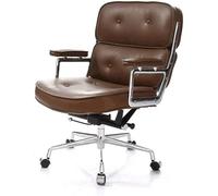 MYUYEE Ergonomic Executive Office Chair Managerial Leather Computer Desk Chair With High Backrest Brown Swivel Gaming Chair For Conference Room Living Bedroom