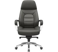 MYUYEE Ergonomic High Back Executive Office Chair With Adjustable Swivel Leather Task And Padded Armrests Computer Chairs For Desk Meeting Room Reading(Grey)