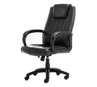 MYUYEE ergonomic office chair Extra Padded High Back Reclining Black Faux Leather Relaxing Swivel Executive Chair with Footrest Adjustable Ergonomically Designed to Relieve Physical Fatigue