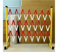 MYUYEE Expandable Driveway Barricade - Heavy-Duty Retractable Safety Gate For Garage & Construction - Portable Folding Traffic Barrier & Mobile Security Fence - Ideal For Traf(Red+White-32.8X3.9Ft)