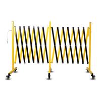 MYUYEE Expandable Folding Security Gate - Portable Adjustable Barrier With Casters For Traffic Control Pool Safety Road Protection & Construction Site Use - Mobile Folding Bar(1Pc-518 Cm)