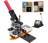 MYUYEE Fridge Magnet Button Maker Machine,Square Fridge Magnets Badge Maker Machine,50X50Mm/2X2Inch Diy Photo Refrigerator Sticker,Magnet Press Machine+Paper Cutter+100Pcs Mater