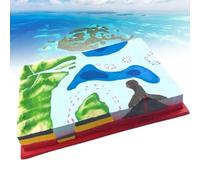 MYUYEE Geography Teaching Model, PVC Material Demonstration Model for School Geology Class, 38x32x10cm