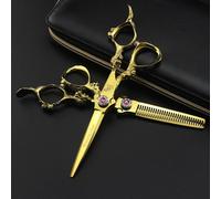 MYUYEE Hair Cutting Scissors, 6 Inch All Den Dragon Hairdressing Barber Scissors Professional Barbershop Scissor Haircut Salon Cutting Shears Set Thinning (6.0 2Pcs Set)