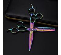 MYUYEE Hair Cutting Scissors, 6Inch Professional Upscale Scissor Damascus Hair Scissors Cutting Barber Haircut Thinning Shears Hairdresser Scissors (Set With Bag)