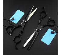 MYUYEE Hair Cutting Scissors, Professional Japan 440C 6 Inch Black Set Cutting Barber Haircut Thinning Shears Hairdressing Scissors By