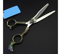 MYUYEE Hair Cutting Shears, 6 Inch Professional Upscale 440C Cut Hair Scissors Set Cutting Barber Makeup Thinning Shears Hairdressing Scissors (Thinning A)