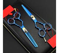 MYUYEE Hair Cutting Shears, 6 Inch Upscale Professional Hair Scissors Cutting Barber Makeup Thinning Shears Hairdressing Scissors (Set With Bag A)