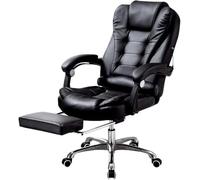 MYUYEE High Back Leather Footrest 360 Swivel Task Chairs Modern Ergonomic Executive Office Chair With Extra Padded Soft Cushion Seat For Conference Room Living Bedroom