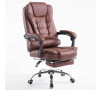 MYUYEE Khaki High Back Executive Office Chair Adjustable Leather Managerial Desk Chair With Lumbar Support Swivel Computer Chair For Meeting Room Living Bedroom (Coffee)
