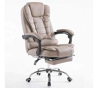 MYUYEE Khaki High Back Executive Office Chair Adjustable Leather Managerial Desk Chair With Lumbar Support Swivel Computer Chair For Meeting Room Living Bedroom (Khaki)