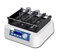 MYUYEE Lab Digital Shaker, Orbital Rotator Oscillator with 4 Adjustable Rods, 50-250RPM Mixer, Forward/Reverse/Pause, LED Display, for 4 x 250ml or 6 x 100ml Flasks