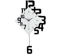 MYUYEE Large Wall Clock, Modern Silent Wall Clock, Non Ticking Ative Wall Clocks Battery Operated, Simple Design Pendulum Clock for Living Room, Office, Bedroom,50cm,50cm (50cm)