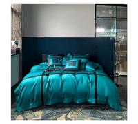 MYUYEE Luxury 1400Tc Egyptian Cotton And Jacquard Patchwork Bedding Set Leopard Printed Duvet Cover Set Soft Silky Bed Sheet Pillowcase,Bedding (C-Fitted Bed Sheet_King 4Pcs)