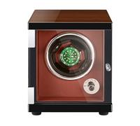 MYUYEE Luxury Watch Storage Case Automatic Pu Leather Watch Winders With Quiet Motor 5 Rotation Modes Open The Door To Stop The Rotation Power By Ac Adaptor Or Batteries (F-2+0)