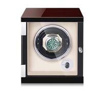 MYUYEE Luxury Watch Storage Case Automatic Pu Leather Watch Winders With Quiet Motor 5 Rotation Modes Open The Door To Stop The Rotation Power By Ac Adaptor Or Batteries (A-2+0)