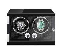 MYUYEE Luxury Watch Storage Case Automatic Pu Leather Watch Winders With Quiet Motor 5 Rotation Modes Open The Door To Stop The Rotation Power By Ac Adaptor Or Batteries (B-2+0)