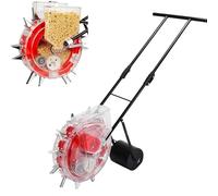 MYUYEE Manual Seeder Machine Hand-Push Roller Seeder Handheld Seeding Machine Manual Seed Planter Garden Seeder for Corn Soy Peanut Cotton Soybean,10 Holes (size_name 10 Holes)