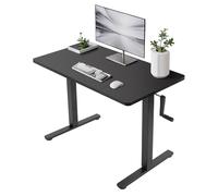 MYUYEE Manual Standing Desk, Adjustable Height Heavy Duty Gaming Desk, Computer Desk With Crank, Home Office Table