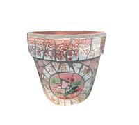 MYUYEE Mexican Pottery Flower Pot Painted Succulent Mini Plant Pots Planter Style Hand Painted Multicolor Indoor Outdoor Garden Flower Vase Succulent Planter For Home,E