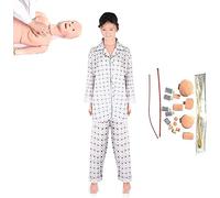 MYUYEE Nursing Training Manikin, Interchangeable Patient Care Human Manikin, Full Body First Aid Training Dummy, Geriatric Human Mannequin for Educational Teaching Research