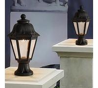 MYUYEE Outdoor E27 Post Light Waterproof Column Light Courtyard Pillar Light Gate Bollard Lawn Desk Lamp Vintage Stigma Lamp Garage Light Deck Light Porch Light,2PCS