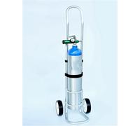 MYUYEE Oxygen Cylinder Bracket Compact Dual-Wheel Oxygen Cylinder Trolley Portable Household Oxygen Cylinder Trolley Cylinder Securing (Ring Diameter 146Mm)