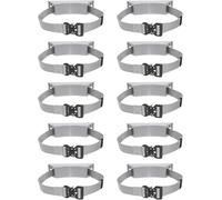 MYUYEE Oxygen Cylinder Bracket Propane Bottle Holders/Oxygen Tank Holder Rack With Securing Strap, Medical Cylinder Carrier For Lab Cylinder Securing (Grey-10 Pack)