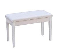 MYUYEE Piano Stool Piano Bench Double Straight Leg Piano Stool With Storage Compartment,Flip-Top Seat,Load Capacity Up To 200 Kilograms Beautiful Scenery (White)