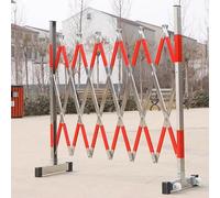 MYUYEE Portable Expandable Road Barricade - Stainless Steel Mobile Traffic Barrier With Casters Retractable Safety Fence For Outdoor Use Garage & Event Secur(B-1.2X3M)