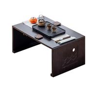 MYUYEE Portable Japanese Floor Table, Foldable center Coffee Table, Low Table for Sitting On The Floor, Altar Table for Meditation (A 60x40x31cm)