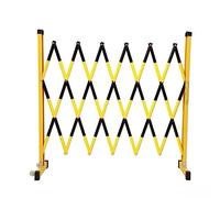 MYUYEE Portable Scissor Gate Barrier - Retractable Folding Traffic Control & Garage Security Fence - Mobile Driveway & Parking Barricade System For Outdoor Use(Black-1.2 * 2.5M)