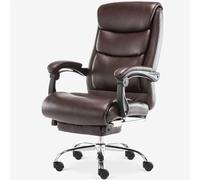 MYUYEE Reclining High Back Executive Desk Chair Thick Padded Armrests Faux Leather Ergonomic Tilt Function Computer Office Chairs For Business Workstation