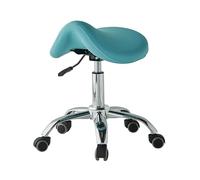 MYUYEE Saddle Stool Ergonomic Saddle Chair Rolling Saddle Stool with Wheels Adjustable Hydraulic Stool with Wheels Suitable for Offices, Powder Rooms and Other Occasions (Blue)
