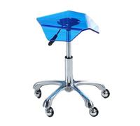 MYUYEE Saddle Stool with Wheels,Hydraulic Rolling Swivel Stool Chair,Height Adjustable 39-54cm,for Massage Salon Hairdressers,Bearing Weight 440lbs (Blue1)