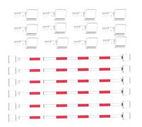 MYUYEE Safety Bars for Traffic Cones Cone Connecting Rod with Free Replaceable Rings Reflective Flexible Retractable Barricade for Equine Courses Stadiums Roadwork,Square Ring-3.9-6.5ft Red-White