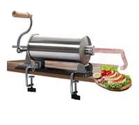 MYUYEE Sausage Stuffer Machine - Manual Stainless Steel Meat Filler for Home or Commercial Use - Horizontal Design Sausage Maker, Ideals for Homemade Sausage Production