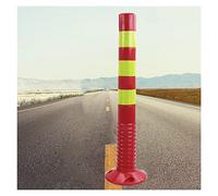 MYUYEE Security Posts for Driveways Flexible Traffic Post Barrier Cones with Reflective Ring for Home Garage Street Decoration or Traffic Sensitive Area,Red and Yellow-4 Pack