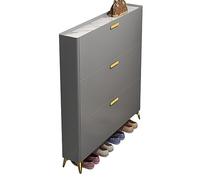 MYUYEE Shoe Cabinet Storage Hallway Shoe Storage Cabinet For Entryway, Freestanding Tipping Bucket Shoe Rack Organizer, Narrow Shoe Rack Cabinet, For Entrywa(Grey-50Cm/20In)