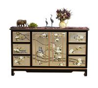 MYUYEE Sideboard Chinese Style Porch Cabinet Board Wood Light Luxury Home Storage Cabinet Living Room Shoe Cabinet Dining Sideboard Cupboard (One Color-M:140X35X85Cm)