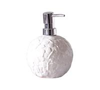 MYUYEE Soap Dispenser Ceramic Soap Dispenser Bottle Push-Type Bottling White Simple Carved Bathroom Decoration Household Products Butterfly Element Bathroom