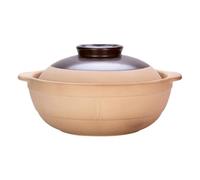 MYUYEE Soup Pot Stone Pot Bibimbap Cooking Korean Rice Cooker Ceramic Casserole Clay Earthenware Pot, Chinese Stew Pot Cooking Pot Stockpot With Lid Kitchen Cookware Earthe(18.5X18.5X7Cm)