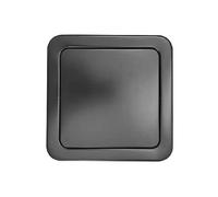 MYUYEE Square Desktop Waste Basket, Built in Auto Flap Stainless Trash Can, Embedded Type Trash Bin Kitchen Counter Top for Cabinet Door, Bathroom, Bedroom (Silver)