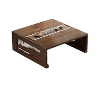 MYUYEE Square Folding Coffee Table, Foldable Japanese Floor Table, Meditation Low Table for Living Room,Dining Room,Tea,Tatami,Home Decoration (B 70x70x30cm)