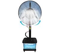 MYUYEE Standing Fan With Mist, 90° Oscillating Misting Fan, 3 Speed Setting, 11 Gallon Large Capacity Tank, Outdoor Industrial Pedestal Fan Misters (81Cm/31.9In)