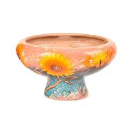 MYUYEE Succulent Pot With Drainage Hole & Filter Gasket 9.6" Plant Pots Bohemian Ceramic Succulent Planter Pot For Small Plant (Pink),Pink