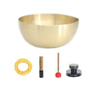 MYUYEE Tibet-Nepal Handmade Ultra-Thin Song Pot 18-30Cm Large Diameter Design Pure Copper Material Sound Pure Suitable For Yoga And Decoration With Washers And Percussion Sticks(One Color-19-20Cm)