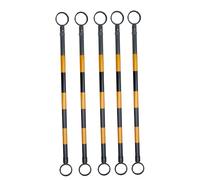 MYUYEE Traffic Cones Bar Interlocking Traffic Cone Safety Rods with Replacement Ring Free Setting Lightweight Portable Traffic Barricade for Road Construction Cone,Yellow-black-5 PCS L 47.2-78.7 in